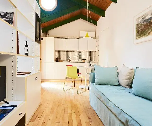 Italian design small attic Bologna